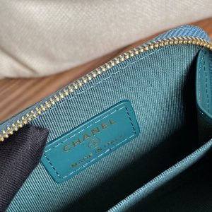 CC 22A Zippy Coin Purse Green Caviar GHW 223916