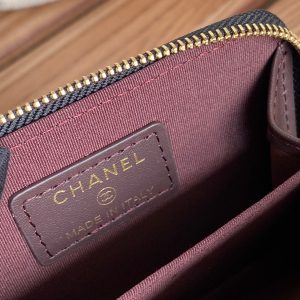 CC 22A Zippy Coin Purse Black Sheepskin GHW 223920