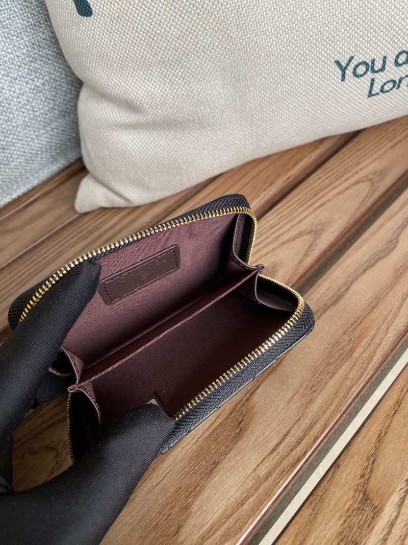 CC 22A Zippy Coin Purse Black Sheepskin GHW 223920