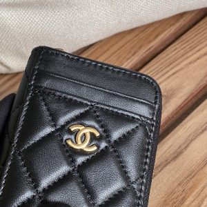 CC 22A Zippy Coin Purse Black Sheepskin GHW 223920