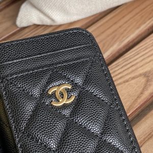 CC 22A Zippy Coin Purse Black Caviar GHW 223922