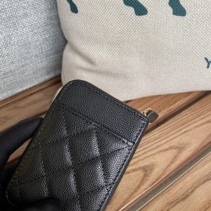 CC 22A Zippy Coin Purse Black Caviar GHW 223922