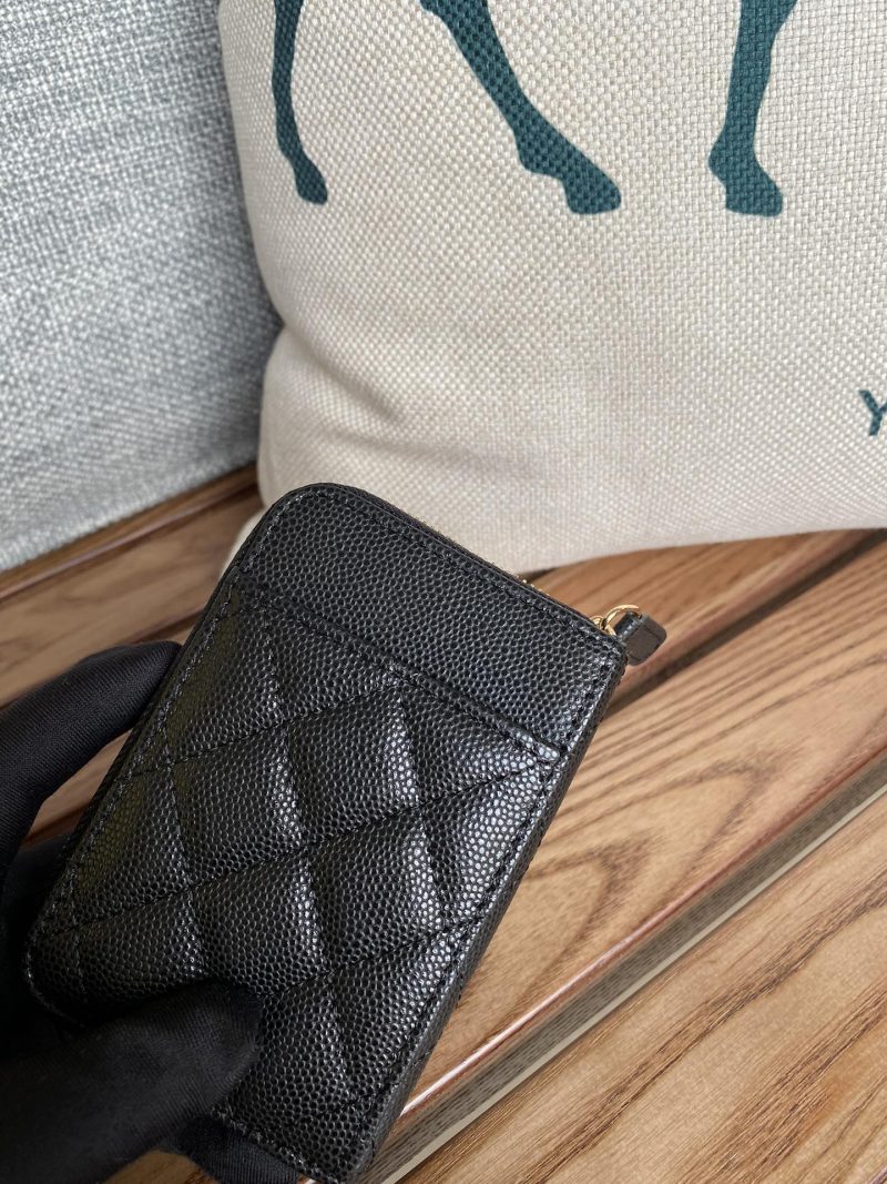 CC 22A Zippy Coin Purse Black Caviar GHW 223922