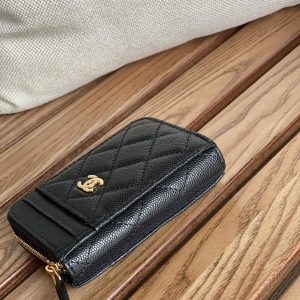 CC 22A Zippy Coin Purse Black Caviar GHW 223922