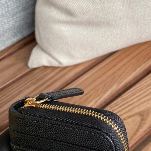 CC 22A Zippy Coin Purse Black Caviar GHW 223922