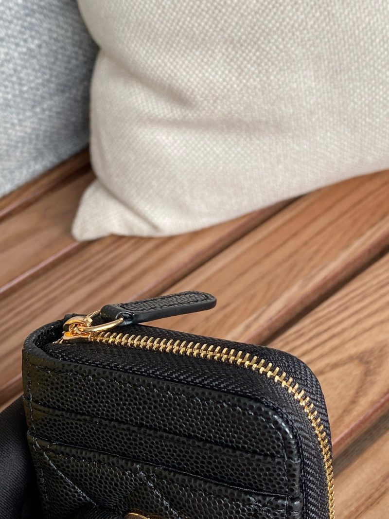 CC 22A Zippy Coin Purse Black Caviar GHW 223922