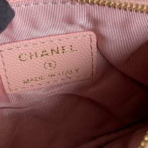 cc zipped wallet 15 light pink caviar gold hardware