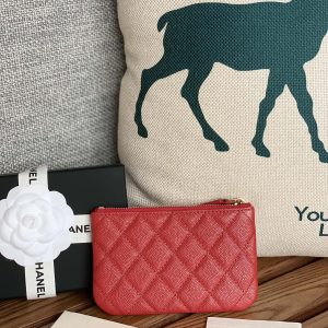 cc zipped wallet 15 red caviar gold hardware