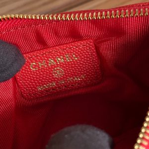 cc zipped wallet 15 red caviar gold hardware