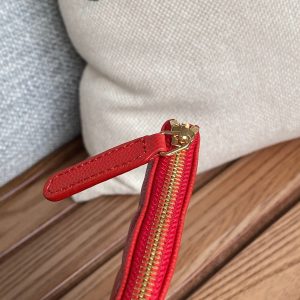 cc zipped wallet 15 red caviar gold hardware