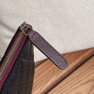 cc zipped wallet 15 black caviar silver hardware