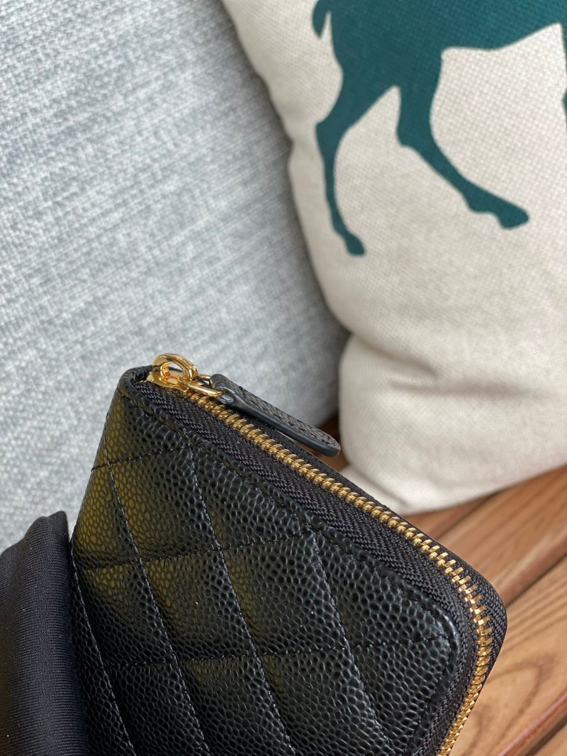 CC Zippy Long Wallet 19.5cm Black Caviar GHW 223945