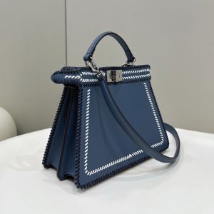 20230726_i1690366883_7271_1_jpg PEEKABOO ISEEU 27 IN BLUE BAYOUX INTERLACED CALFSKIN SILVER HARDWARE
