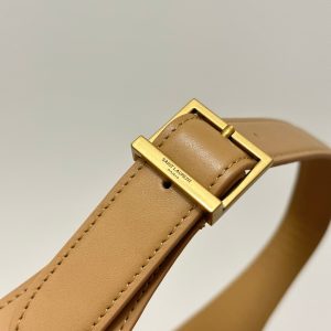 le 5a7 small 23 cream canvas brown calfskin