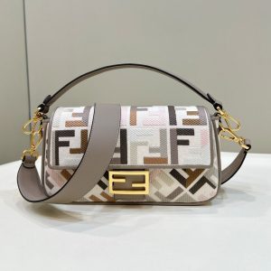 20230727_i1690451269_494_0_jpg BAGUETTE CANVAS 27 BAG GREY STRAP WITH MULTICOLOUR EMBROIDERY GOLD HARDWARE