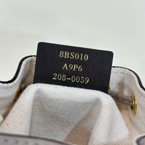 ff mon tresor bucket bag 18cm grey leather ff motif