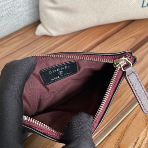 cc zipped wallet 15 black lambskin silver hardware