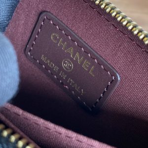 cc zipped wallet 7.5cm black calfksin gold hardware