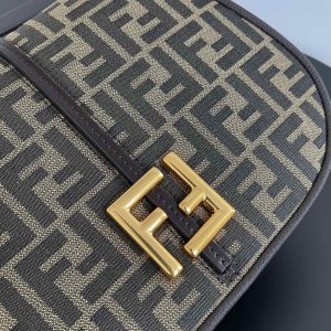 cmon medium 25cm brown ff jacquard fabric calfskin