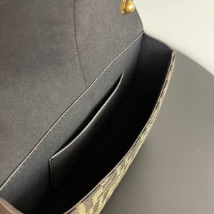 cmon medium 25cm brown ff jacquard fabric calfskin