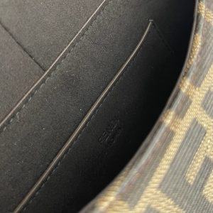 cmon medium 25cm brown ff jacquard fabric calfskin