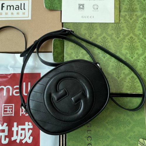 Gucci Blondie 20 Bag Black Leather 239976