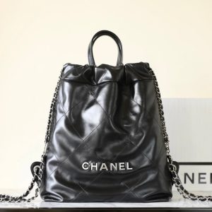 CC 2025 Backpack 34cm Black Soft Calfskin 335087