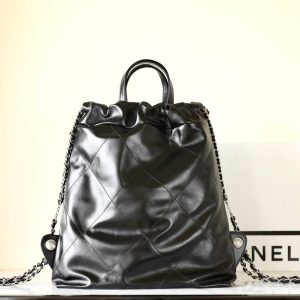 CC 2025 Backpack 34cm Black Soft Calfskin 335087