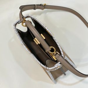 20230819_i1692427821_7260_8_jpg PEEKABOO ISEEU 27 IN MEDIUM BROWN INTERLACED CALFSKIN GOLD HARDWARE