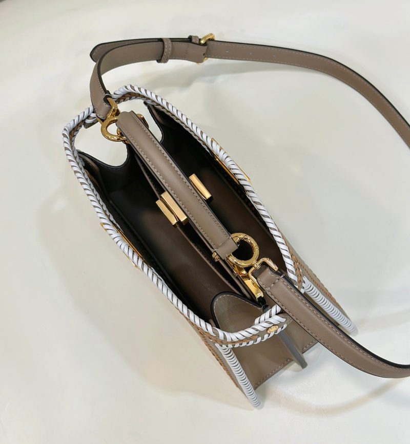 20230819_i1692427821_7260_8_jpg PEEKABOO ISEEU 27 IN MEDIUM BROWN INTERLACED CALFSKIN GOLD HARDWARE