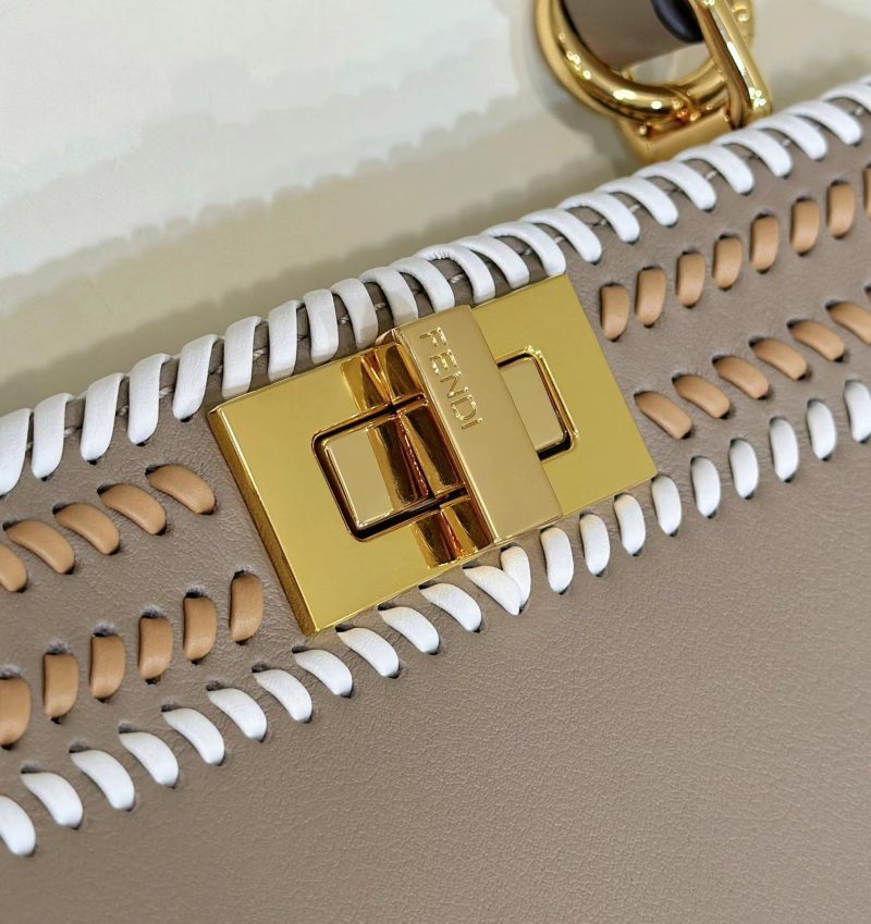 20230819_i1692427821_9211_3_jpg PEEKABOO ISEEU 27 IN MEDIUM BROWN INTERLACED CALFSKIN GOLD HARDWARE