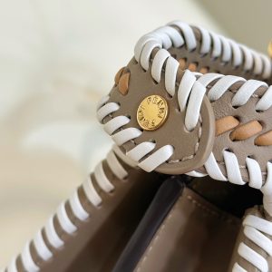 20230819_i1692427821_9495_4_jpg PEEKABOO ISEEU 27 IN MEDIUM BROWN INTERLACED CALFSKIN GOLD HARDWARE