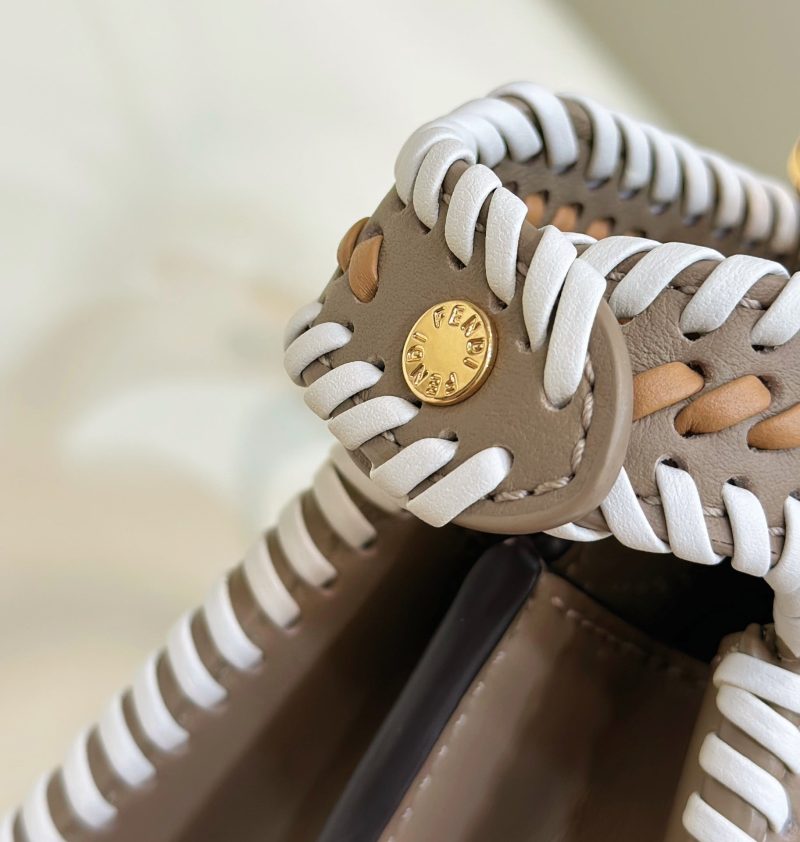 20230819_i1692427821_9495_4_jpg PEEKABOO ISEEU 27 IN MEDIUM BROWN INTERLACED CALFSKIN GOLD HARDWARE