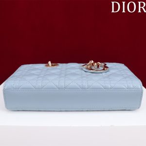 medium lady d-joy 26 cloud blue lambskin