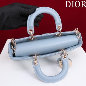 medium lady d-joy 26 cloud blue lambskin