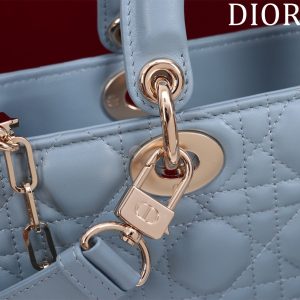 medium lady d-joy 26 cloud blue lambskin