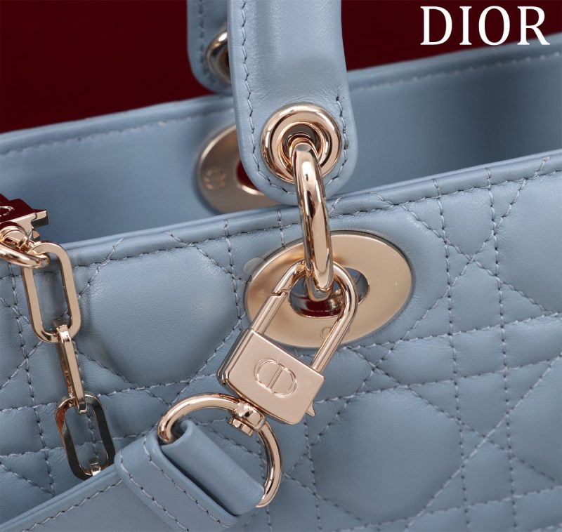 medium lady d-joy 26 cloud blue lambskin