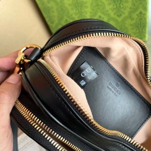 MARMONT HEART BAG 20 IN BLACK CALFSKIN GOLD HARDWARE