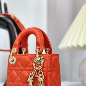 MICRO LADY 12 BAG IN SCARLET RED LAMBSKIN
