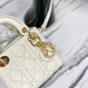 MICRO LADY 12 BAG IN WHITE LAMBSKIN