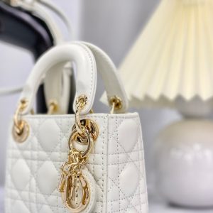 MICRO LADY 12 BAG IN WHITE LAMBSKIN