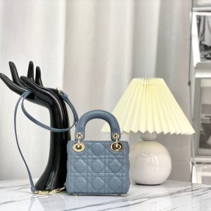 MICRO LADY 12 BAG IN BLUE SAPPHIRE LAMBSKIN