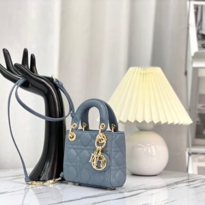 MICRO LADY 12 BAG IN BLUE SAPPHIRE LAMBSKIN