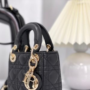 MICRO LADY 12 BAG IN BLACK LAMBSKIN