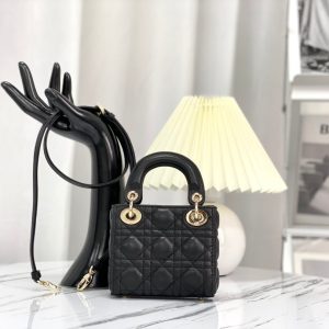 MICRO LADY 12 BAG IN BLACK LAMBSKIN
