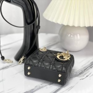 MICRO LADY 12 BAG IN BLACK LAMBSKIN