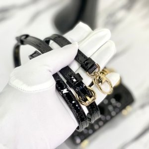 MICRO LADY 12 BAG IN GLOSSY BLACK LAMBSKIN