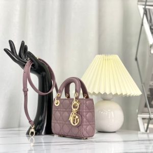 MICRO LADY 12 BAG IN LIGHT PURPLE LAMBSKIN