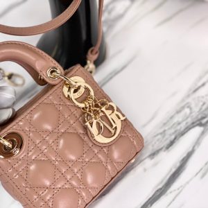 MICRO LADY 12 BAG IN CAMEL BEIGE LAMBSKIN