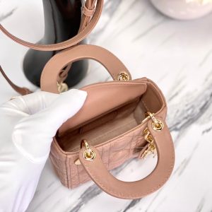 MICRO LADY 12 BAG IN CAMEL BEIGE LAMBSKIN